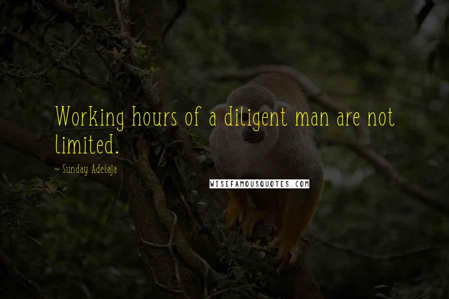 Sunday Adelaja Quotes: Working hours of a diligent man are not limited.