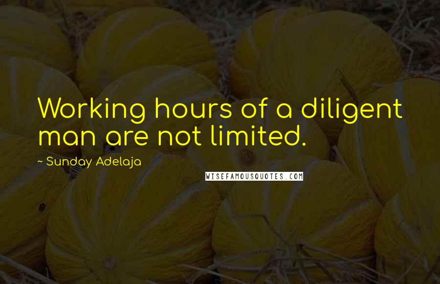Sunday Adelaja Quotes: Working hours of a diligent man are not limited.