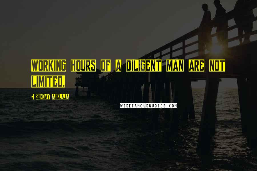 Sunday Adelaja Quotes: Working hours of a diligent man are not limited.