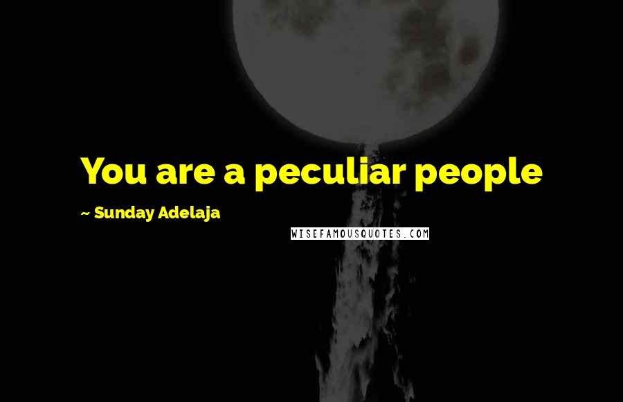 Sunday Adelaja Quotes: You are a peculiar people