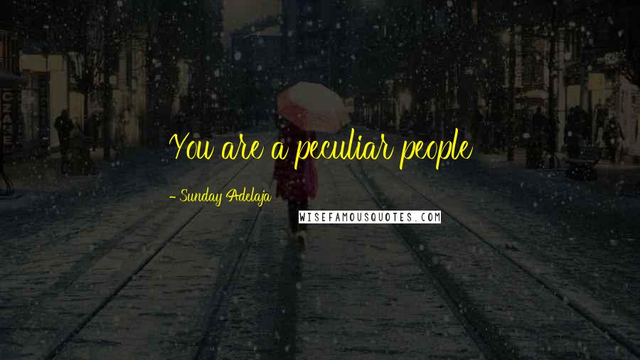 Sunday Adelaja Quotes: You are a peculiar people