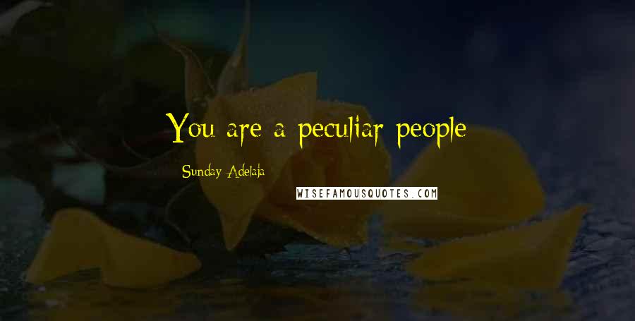 Sunday Adelaja Quotes: You are a peculiar people