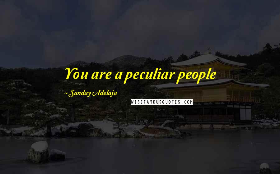 Sunday Adelaja Quotes: You are a peculiar people