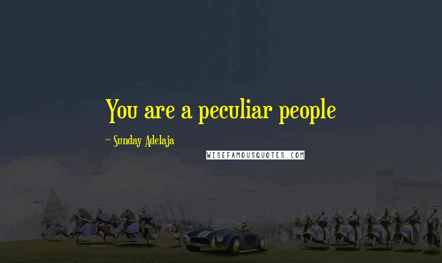 Sunday Adelaja Quotes: You are a peculiar people