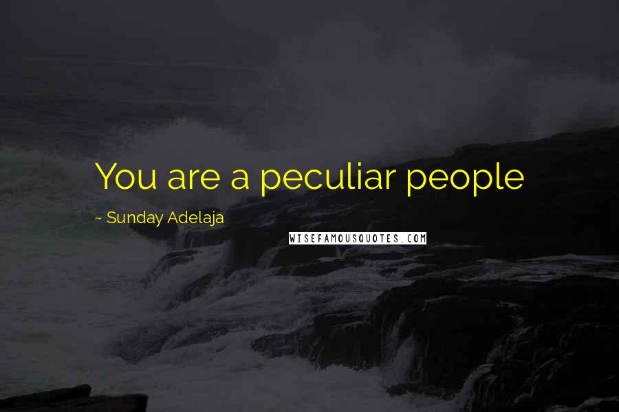 Sunday Adelaja Quotes: You are a peculiar people