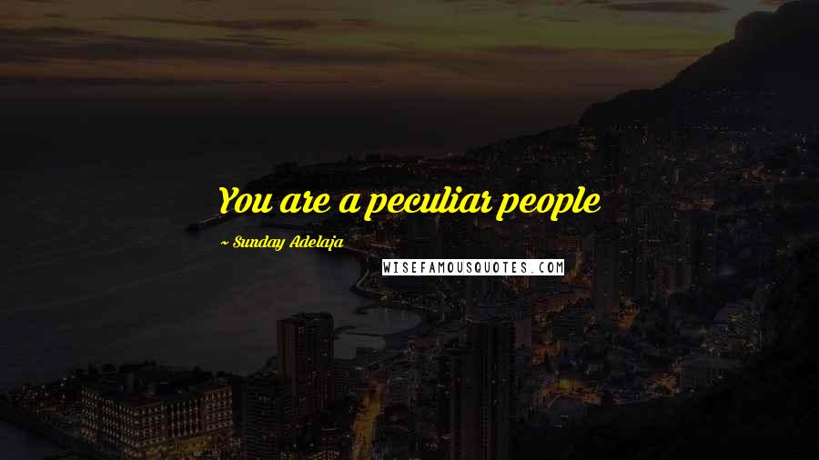 Sunday Adelaja Quotes: You are a peculiar people