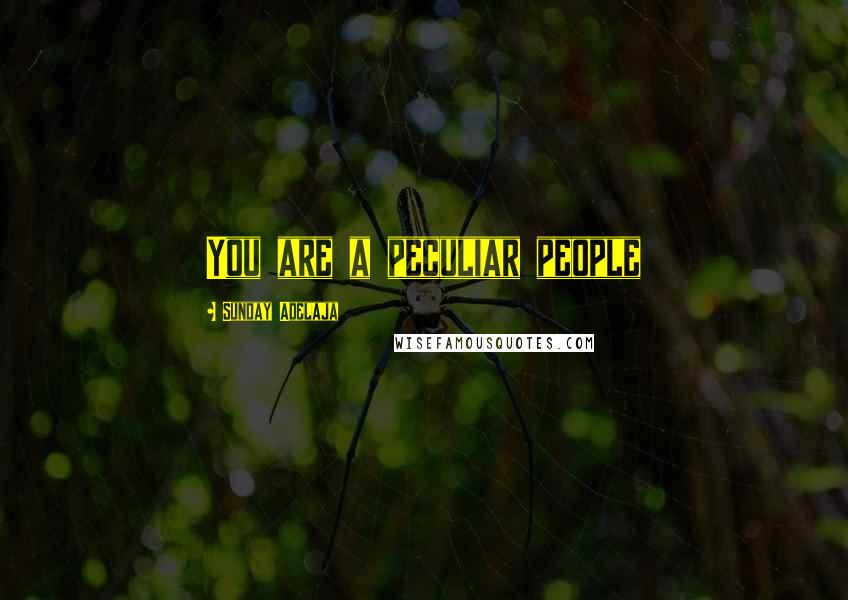Sunday Adelaja Quotes: You are a peculiar people