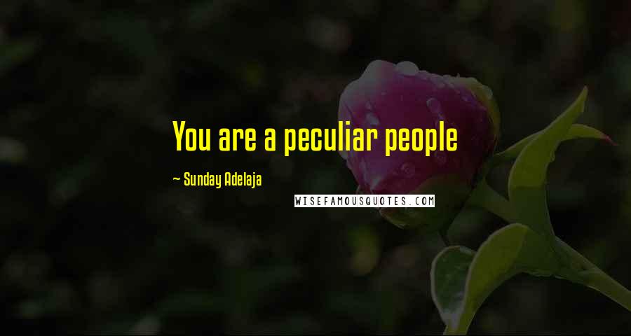 Sunday Adelaja Quotes: You are a peculiar people