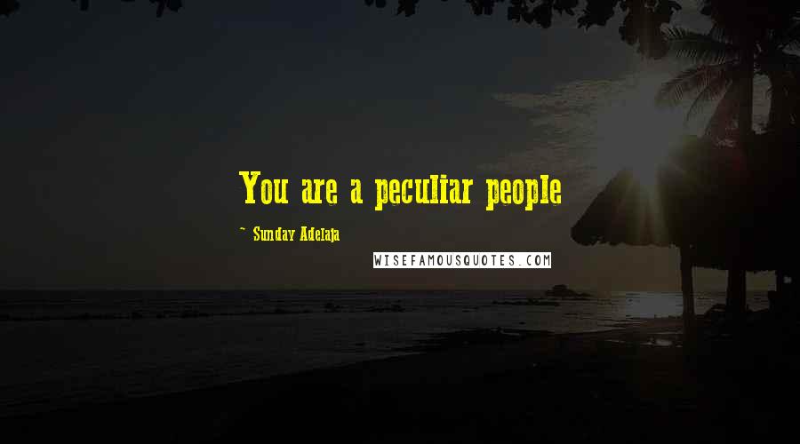 Sunday Adelaja Quotes: You are a peculiar people