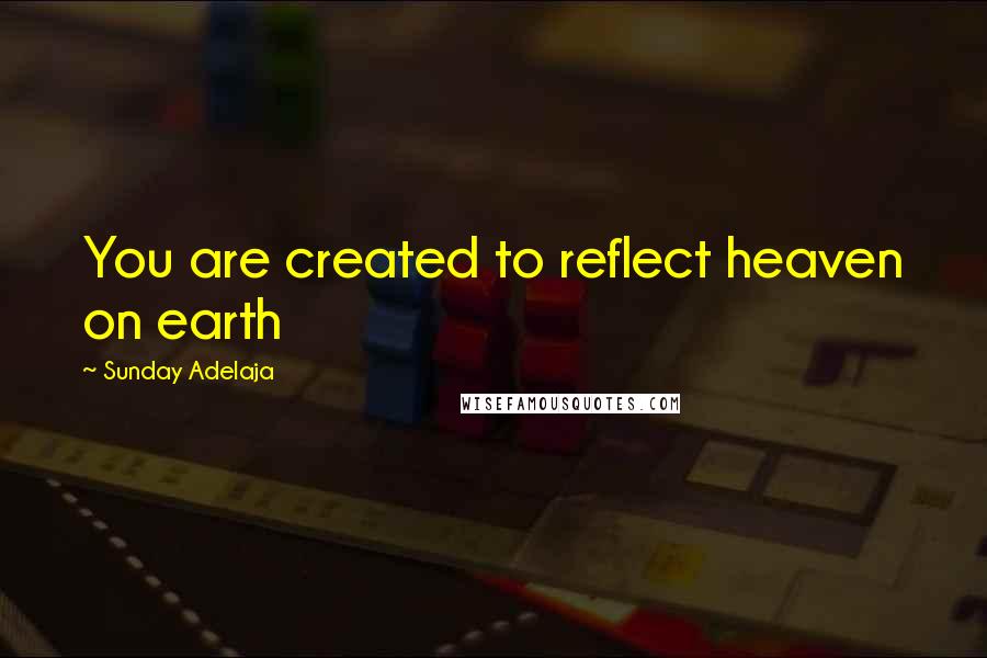 Sunday Adelaja Quotes: You are created to reflect heaven on earth