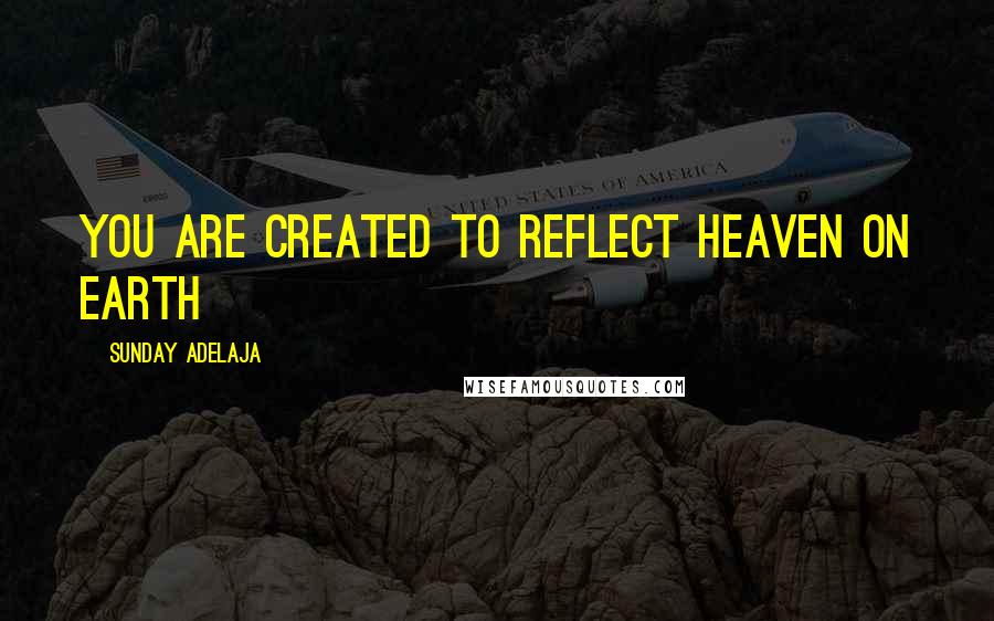 Sunday Adelaja Quotes: You are created to reflect heaven on earth