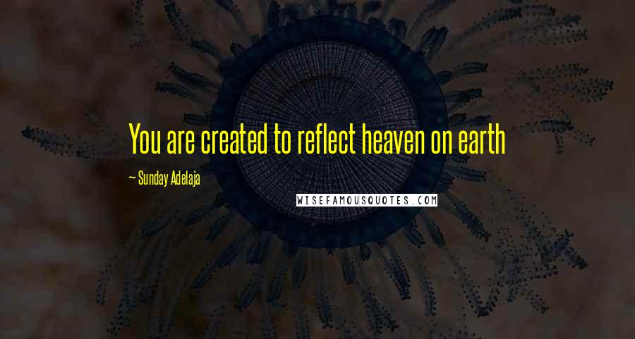 Sunday Adelaja Quotes: You are created to reflect heaven on earth