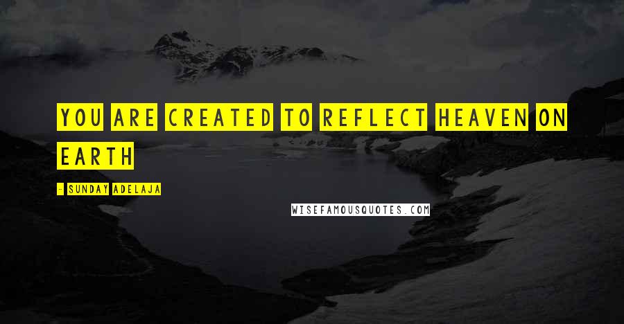 Sunday Adelaja Quotes: You are created to reflect heaven on earth