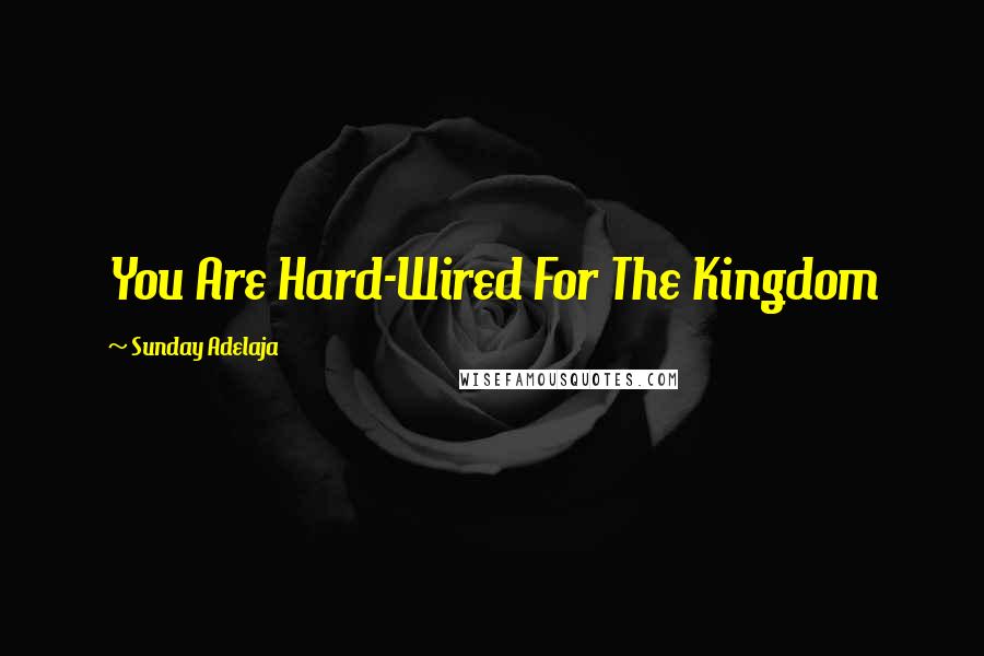 Sunday Adelaja Quotes: You Are Hard-Wired For The Kingdom
