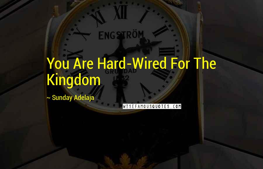 Sunday Adelaja Quotes: You Are Hard-Wired For The Kingdom