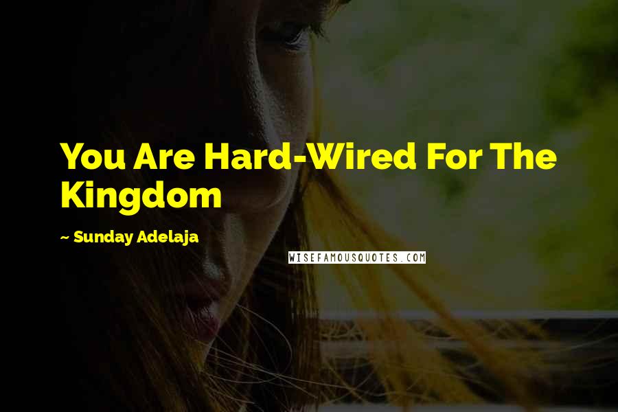 Sunday Adelaja Quotes: You Are Hard-Wired For The Kingdom
