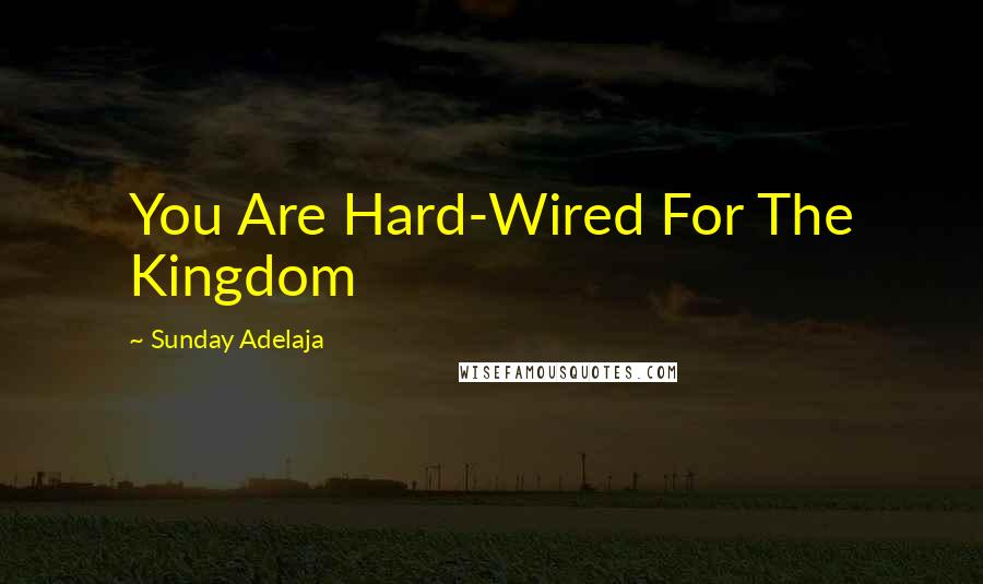 Sunday Adelaja Quotes: You Are Hard-Wired For The Kingdom