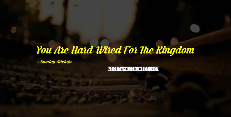 Sunday Adelaja Quotes: You Are Hard-Wired For The Kingdom