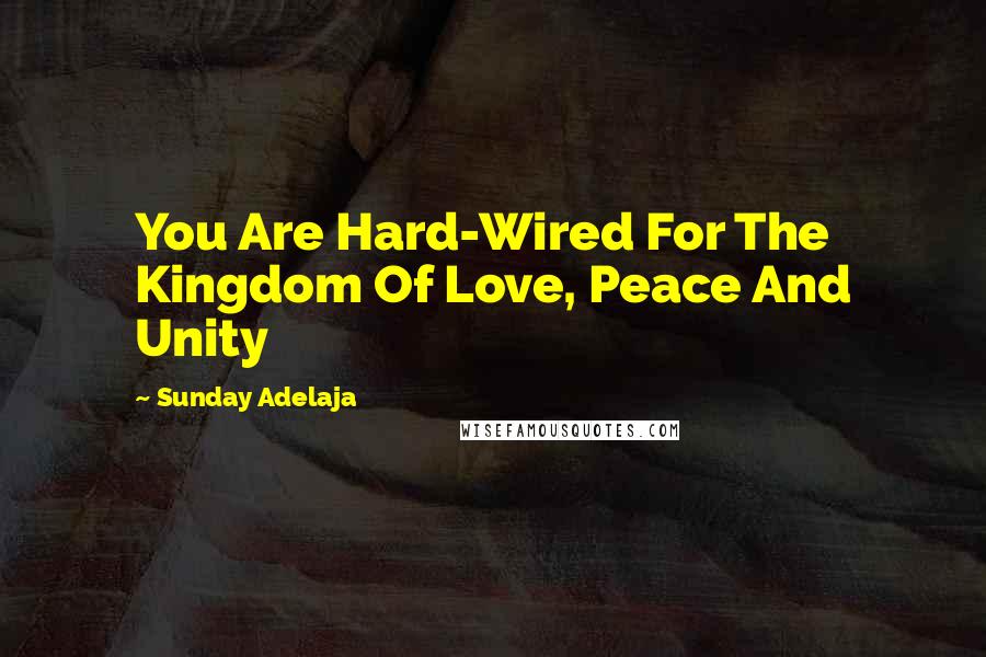 Sunday Adelaja Quotes: You Are Hard-Wired For The Kingdom Of Love, Peace And Unity