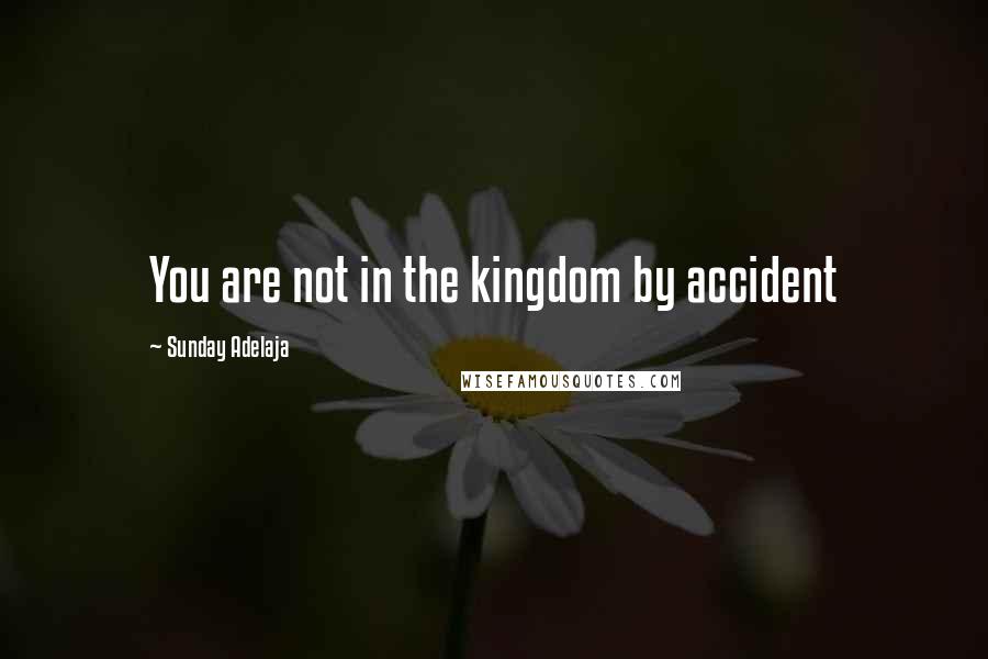 Sunday Adelaja Quotes: You are not in the kingdom by accident