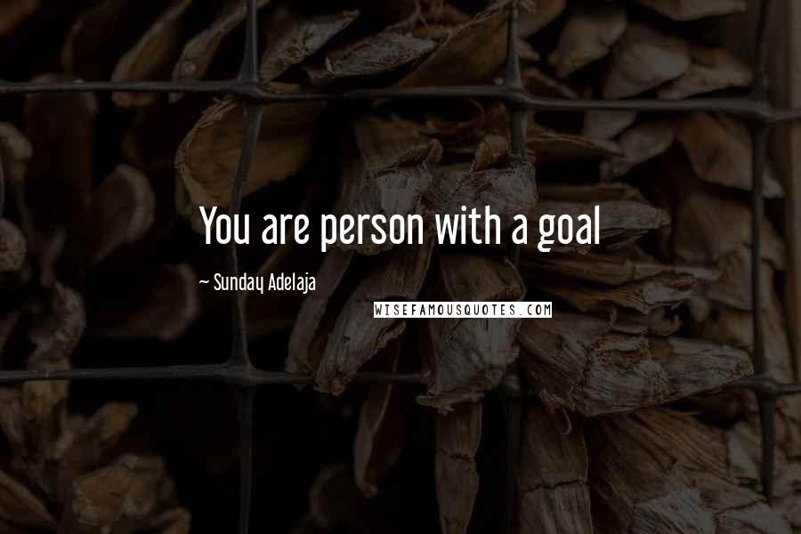 Sunday Adelaja Quotes: You are person with a goal
