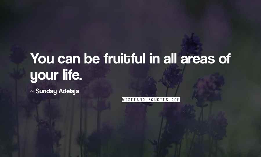 Sunday Adelaja Quotes: You can be fruitful in all areas of your life.