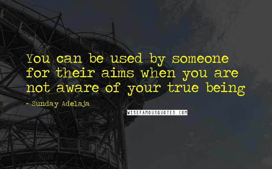 Sunday Adelaja Quotes: You can be used by someone for their aims when you are not aware of your true being