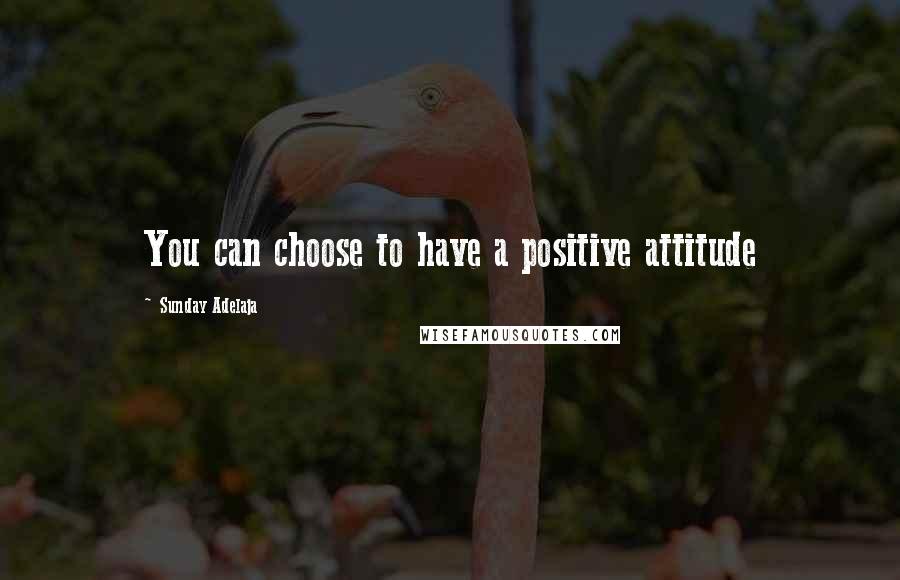 Sunday Adelaja Quotes: You can choose to have a positive attitude