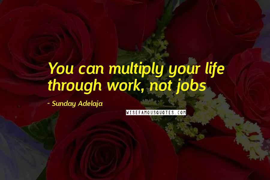 Sunday Adelaja Quotes: You can multiply your life through work, not jobs