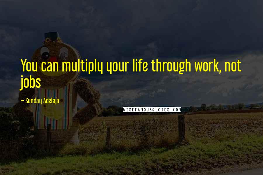 Sunday Adelaja Quotes: You can multiply your life through work, not jobs