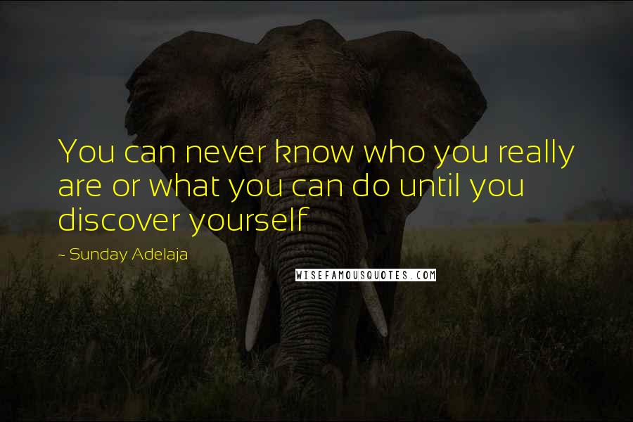 Sunday Adelaja Quotes: You can never know who you really are or what you can do until you discover yourself