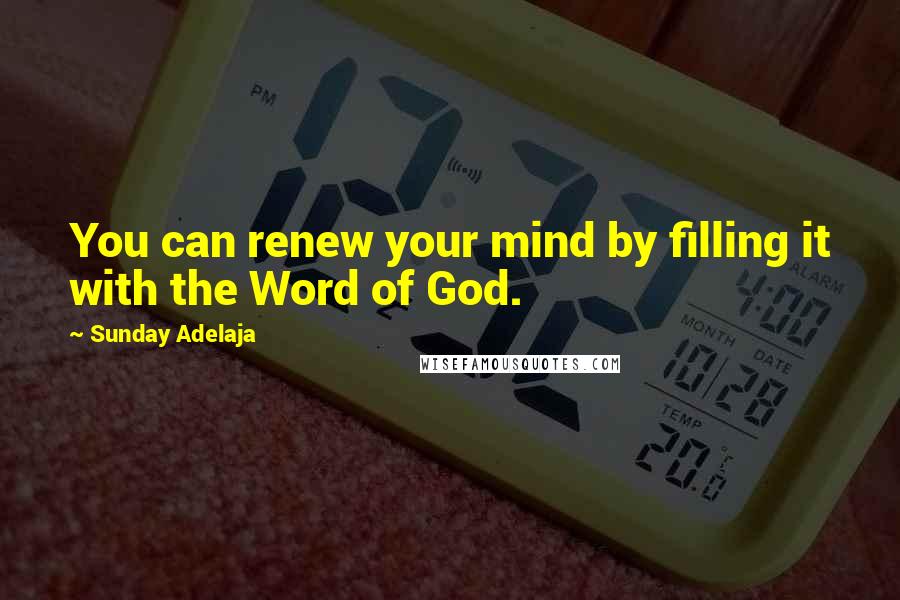 Sunday Adelaja Quotes: You can renew your mind by filling it with the Word of God.