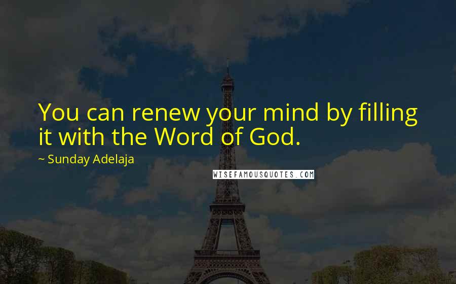 Sunday Adelaja Quotes: You can renew your mind by filling it with the Word of God.