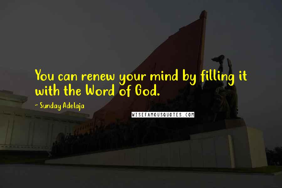 Sunday Adelaja Quotes: You can renew your mind by filling it with the Word of God.