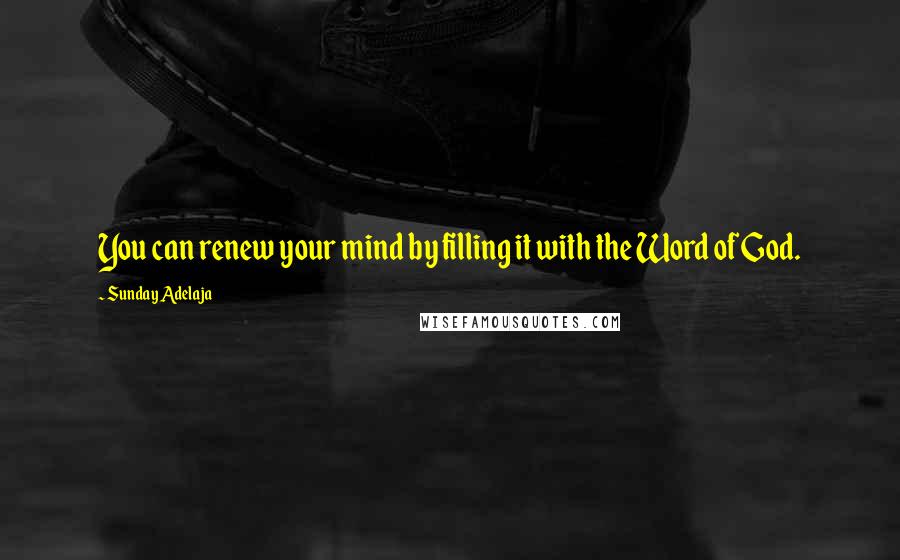 Sunday Adelaja Quotes: You can renew your mind by filling it with the Word of God.