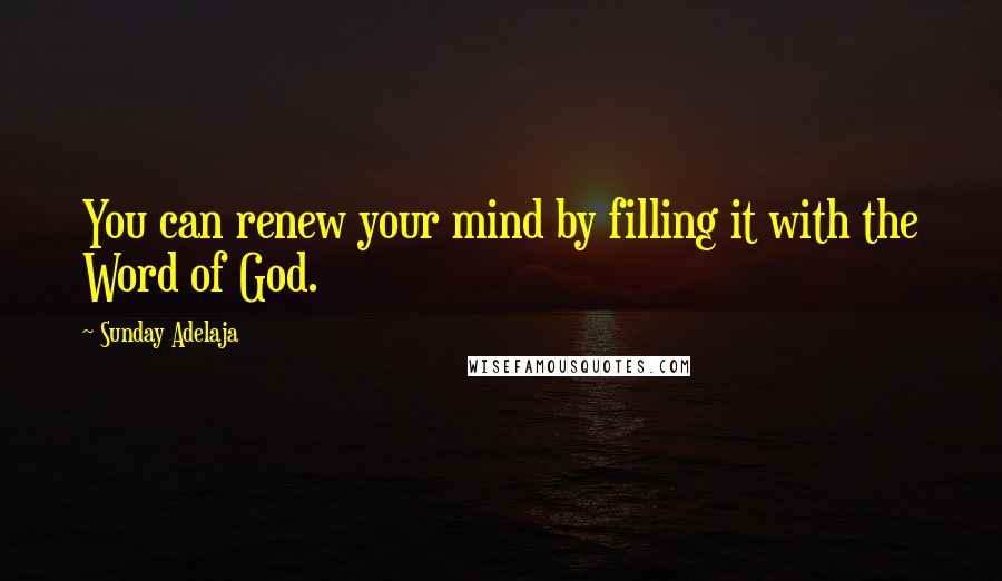 Sunday Adelaja Quotes: You can renew your mind by filling it with the Word of God.