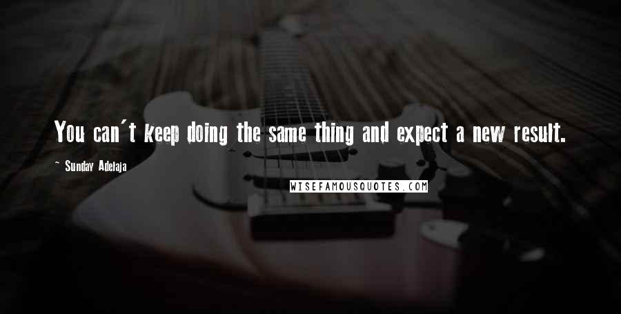 Sunday Adelaja Quotes: You can't keep doing the same thing and expect a new result.
