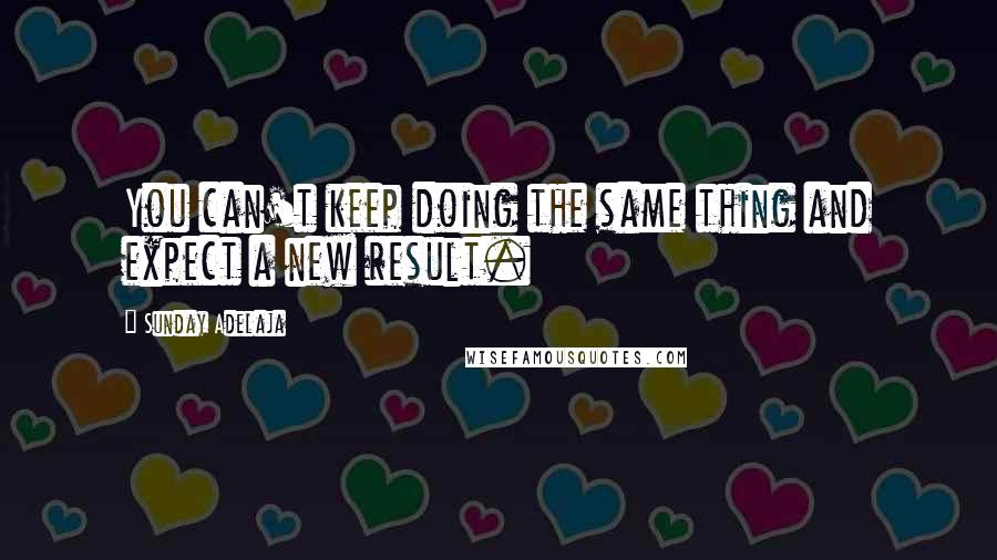 Sunday Adelaja Quotes: You can't keep doing the same thing and expect a new result.