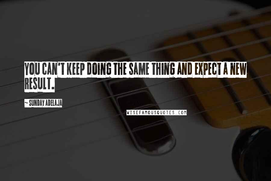 Sunday Adelaja Quotes: You can't keep doing the same thing and expect a new result.