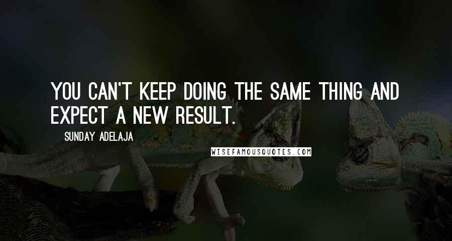 Sunday Adelaja Quotes: You can't keep doing the same thing and expect a new result.