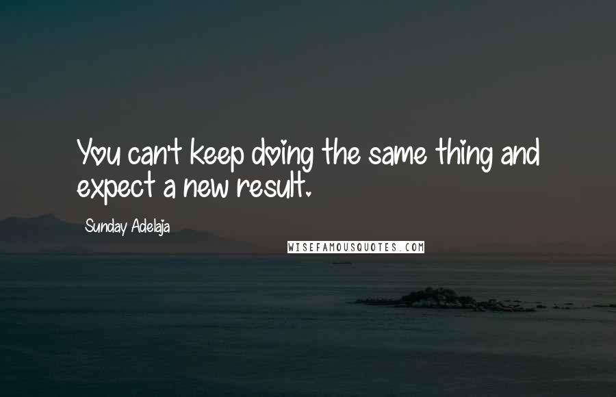 Sunday Adelaja Quotes: You can't keep doing the same thing and expect a new result.