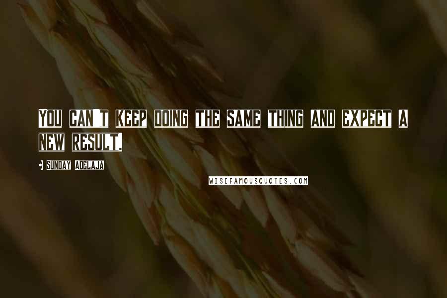 Sunday Adelaja Quotes: You can't keep doing the same thing and expect a new result.