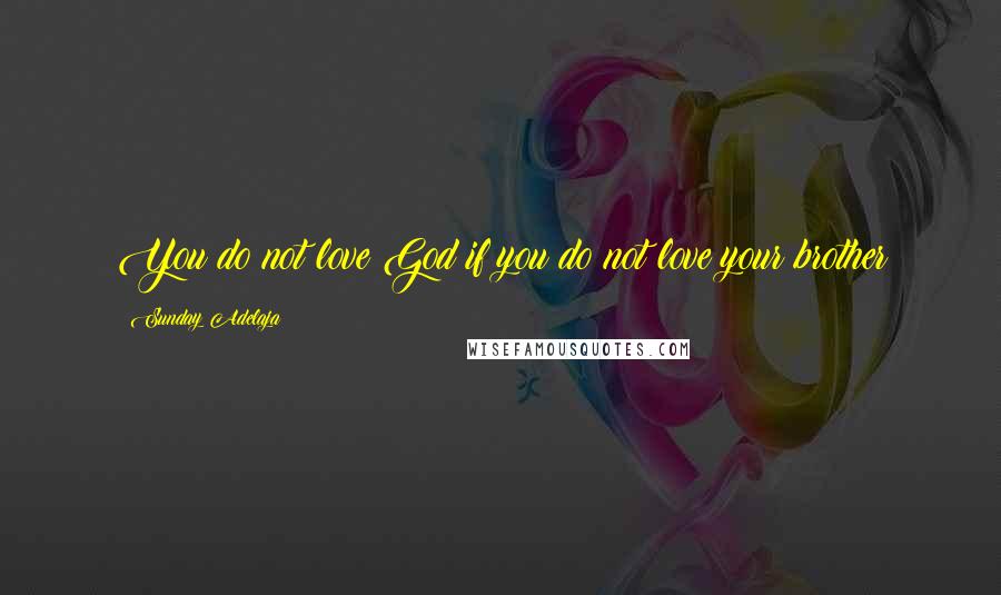 Sunday Adelaja Quotes: You do not love God if you do not love your brother