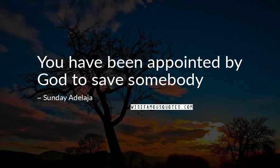 Sunday Adelaja Quotes: You have been appointed by God to save somebody