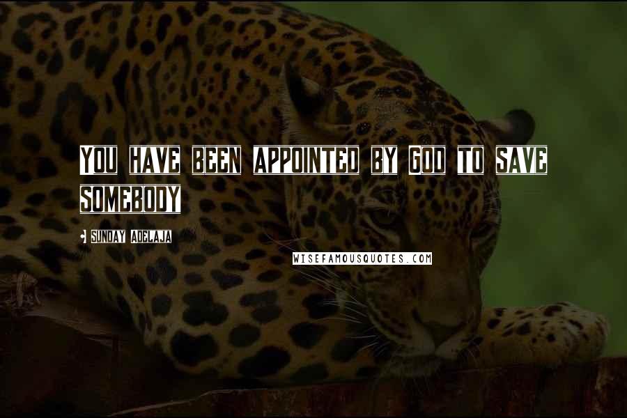 Sunday Adelaja Quotes: You have been appointed by God to save somebody