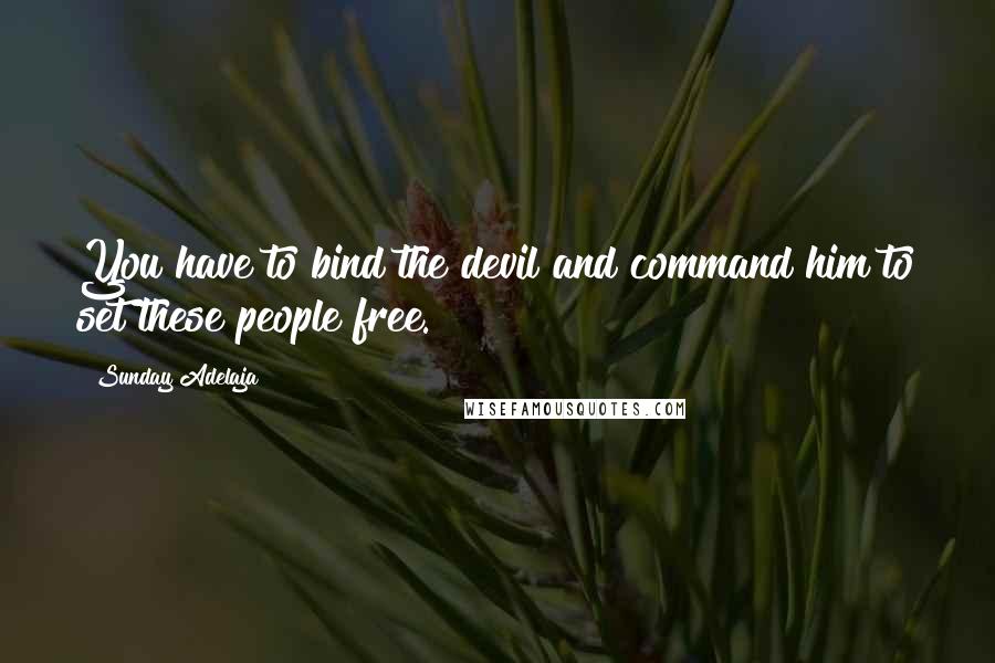 Sunday Adelaja Quotes: You have to bind the devil and command him to set these people free.