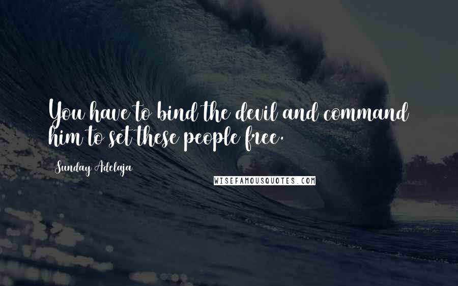 Sunday Adelaja Quotes: You have to bind the devil and command him to set these people free.