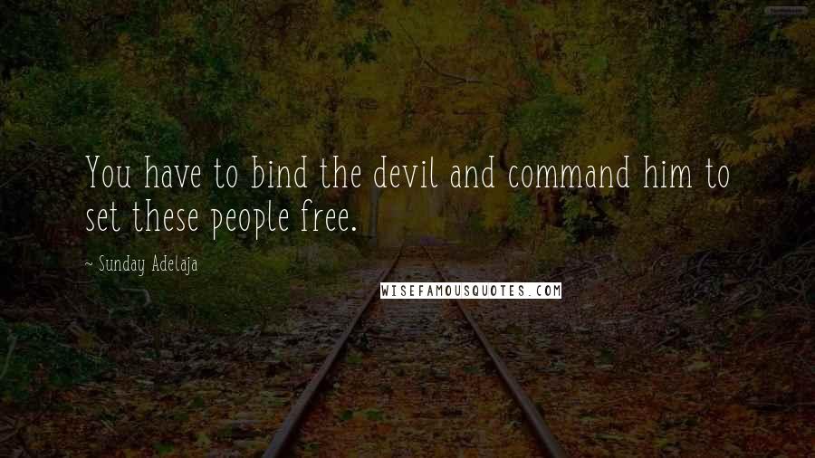 Sunday Adelaja Quotes: You have to bind the devil and command him to set these people free.