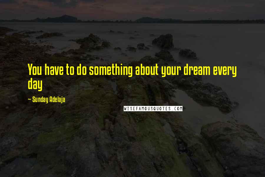 Sunday Adelaja Quotes: You have to do something about your dream every day