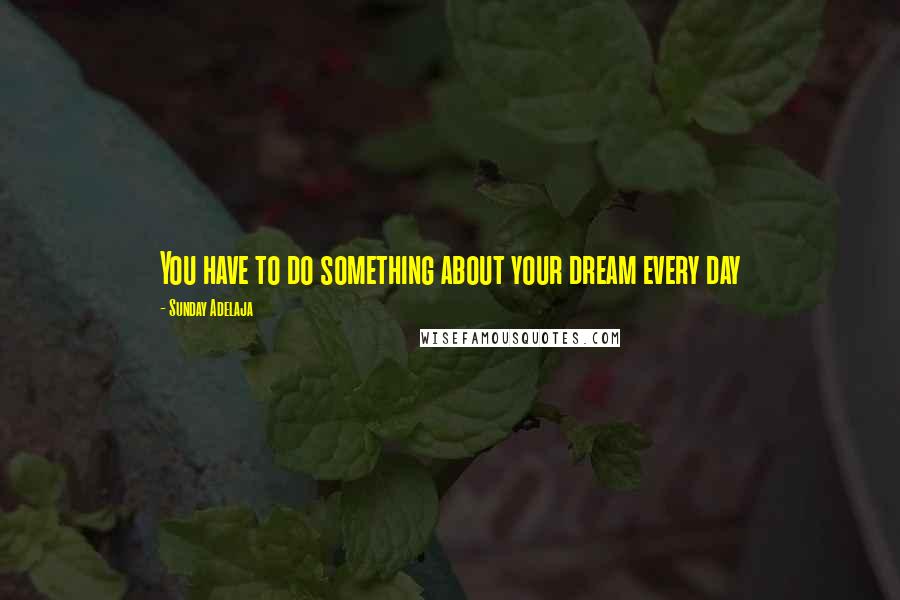 Sunday Adelaja Quotes: You have to do something about your dream every day